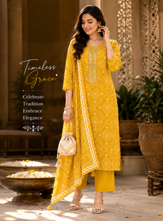 Mustard Majesty Kurta Set