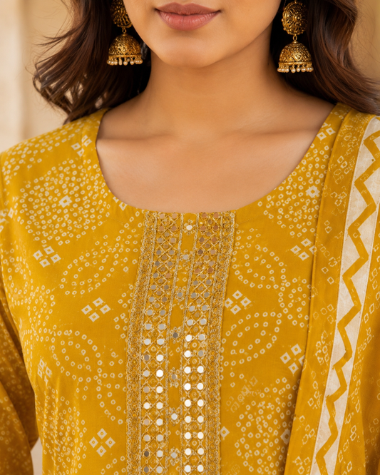Mustard Majesty Kurta Set