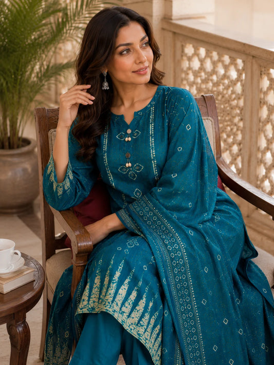 Azrak Print Kurti Set