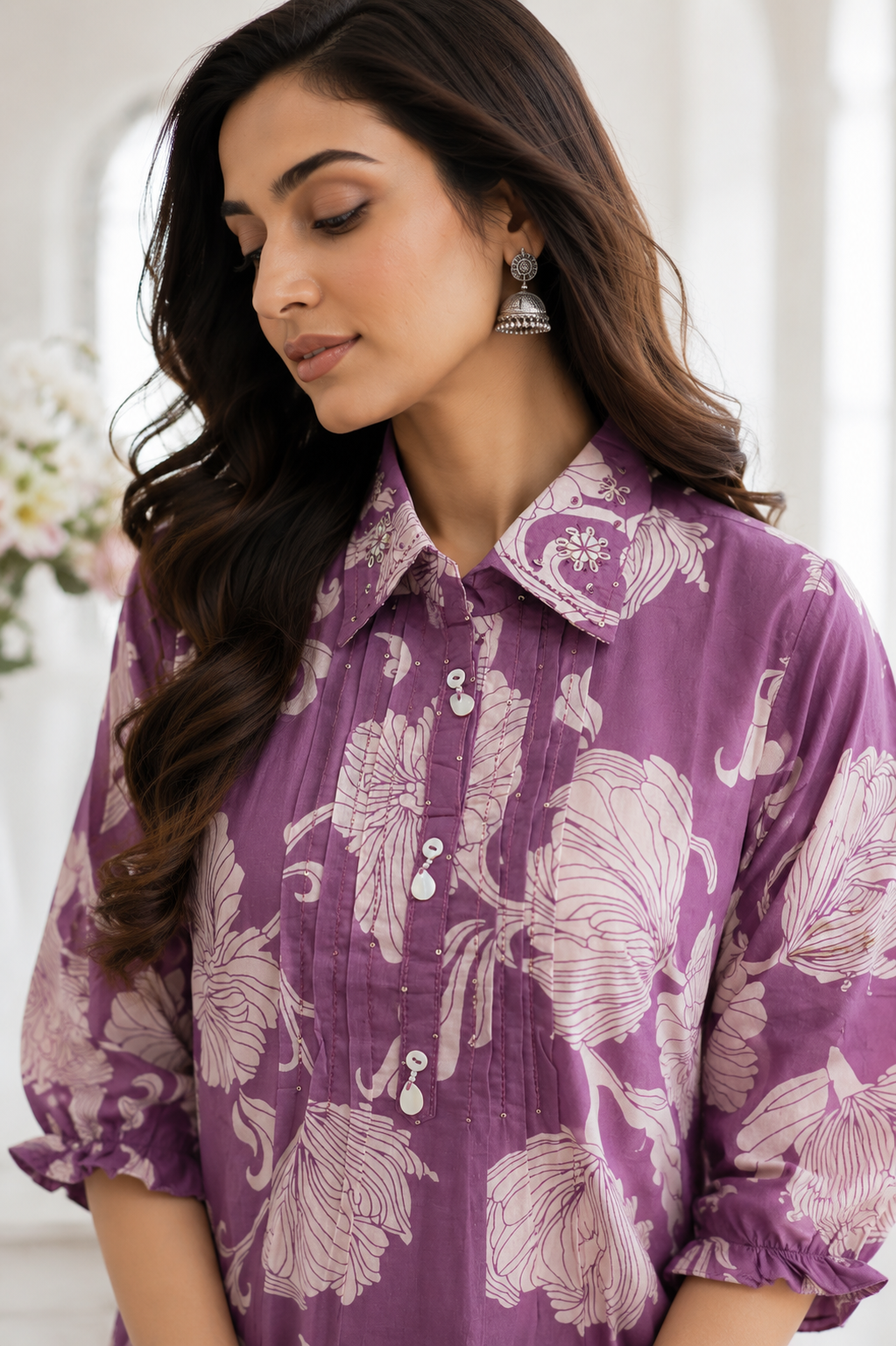 Light Purple Bloom Luxe Co-Ord Set