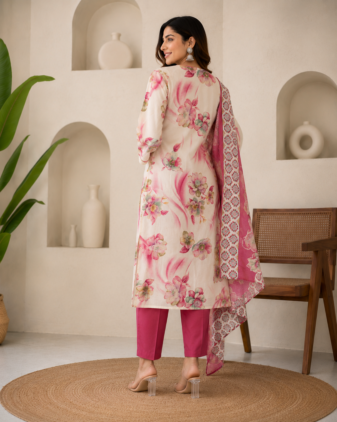 Rosewater Floral Charm Kurta Set