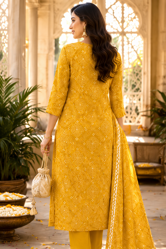 Mustard Majesty Kurta Set