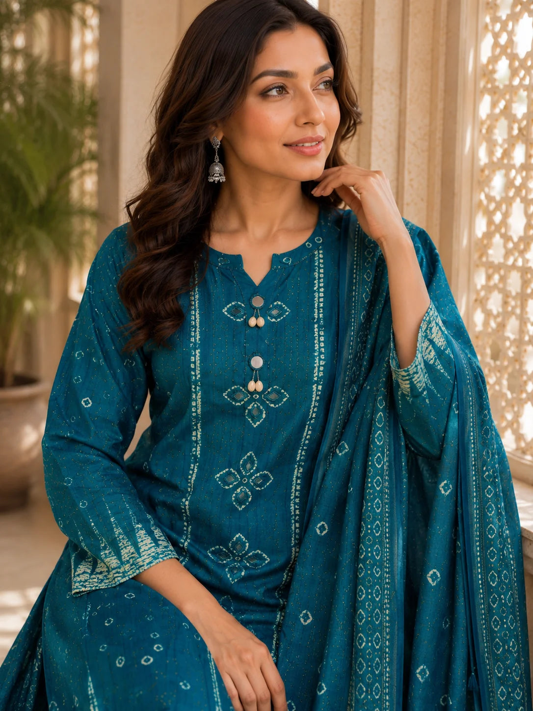 Azrak Print Kurti Set