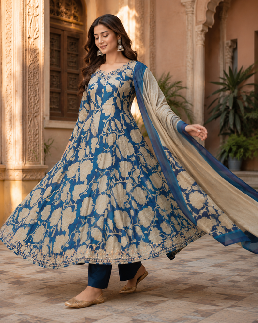Royal Bloom Floral Anarkali