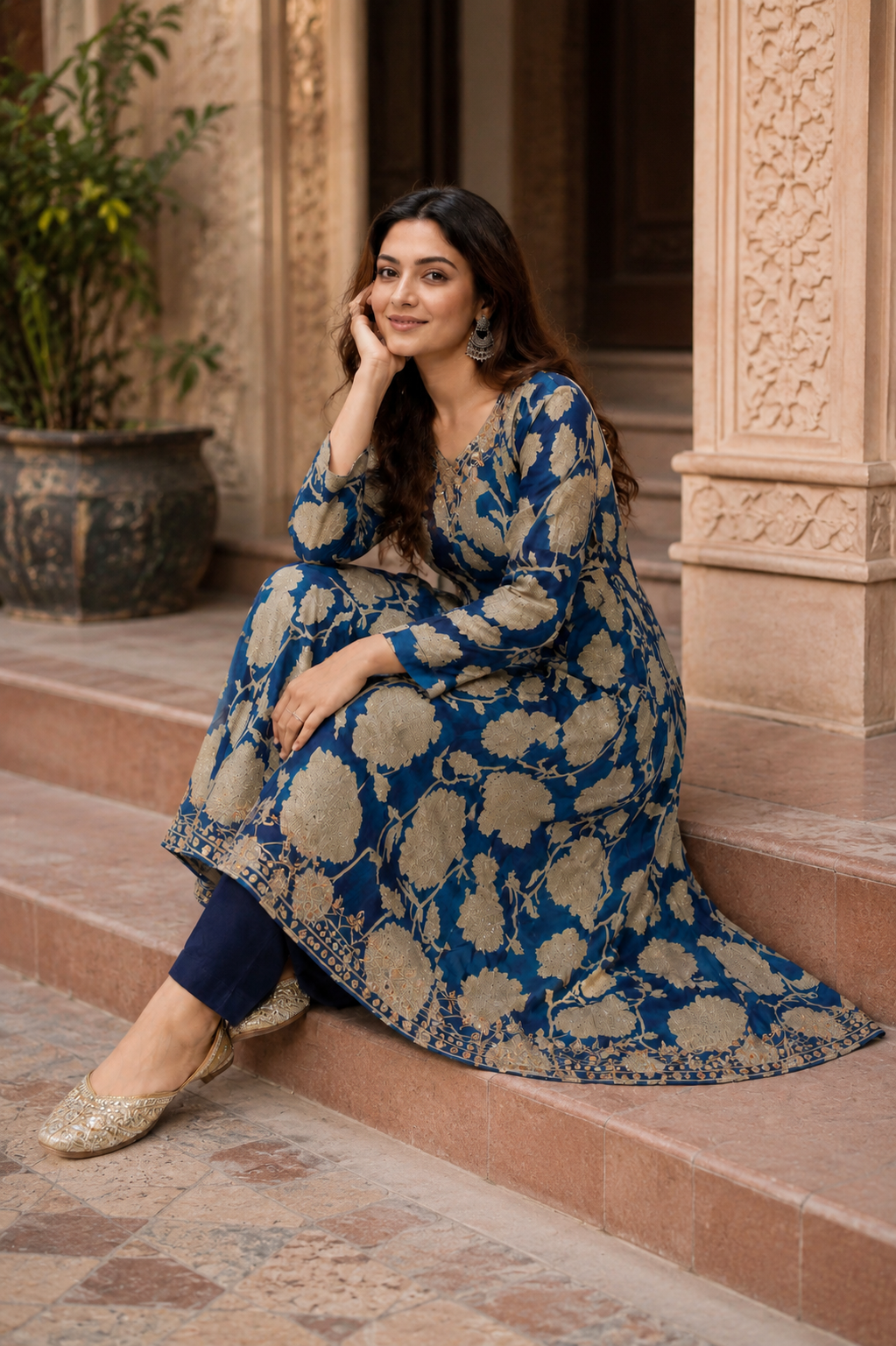 Royal Bloom Floral Anarkali