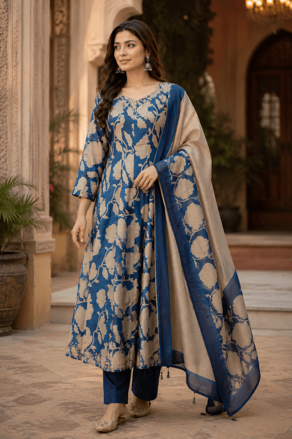 Royal Bloom Floral Anarkali