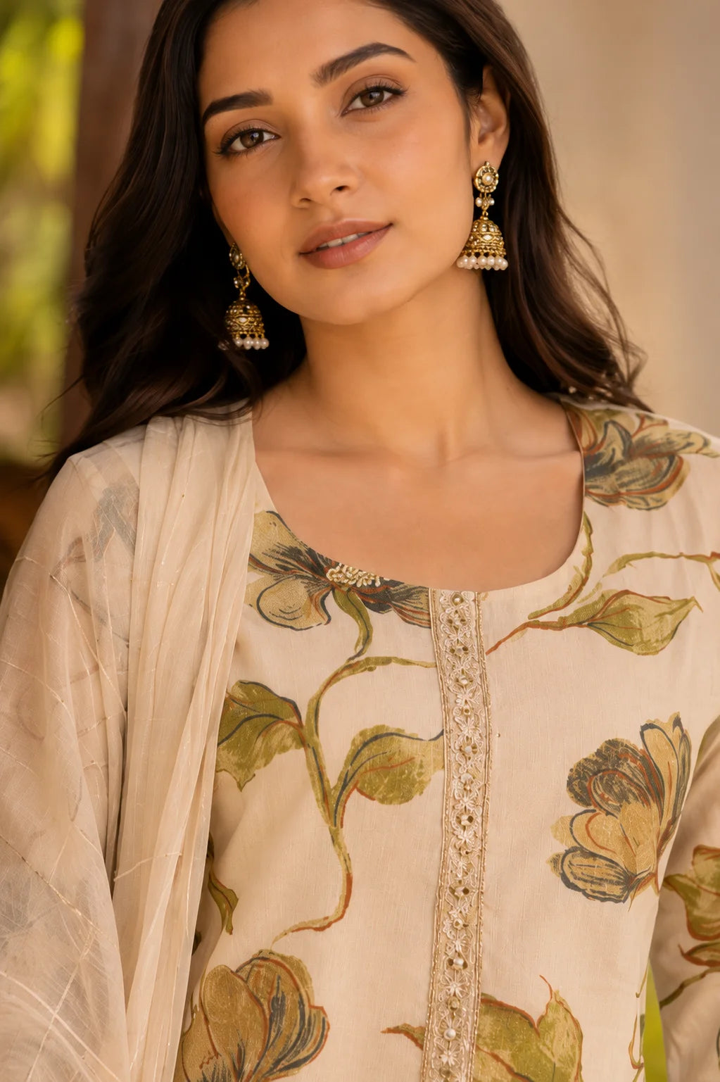 Floral Printed Kurti Set