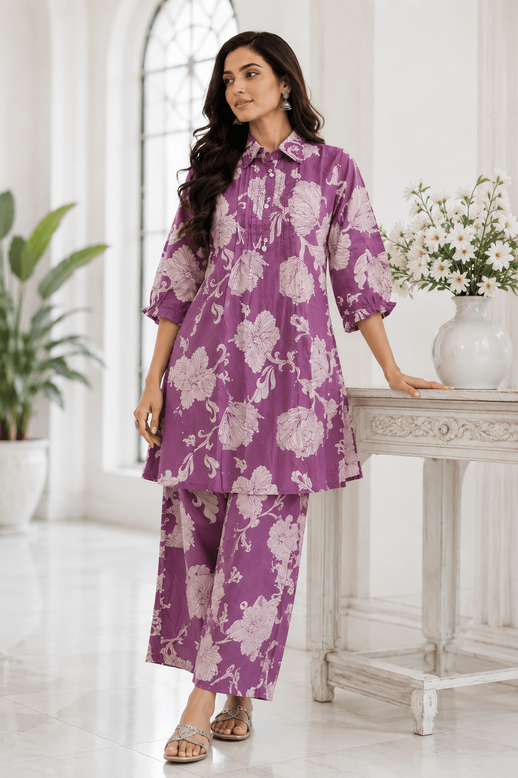 Light Purple Bloom Luxe Co-Ord Set