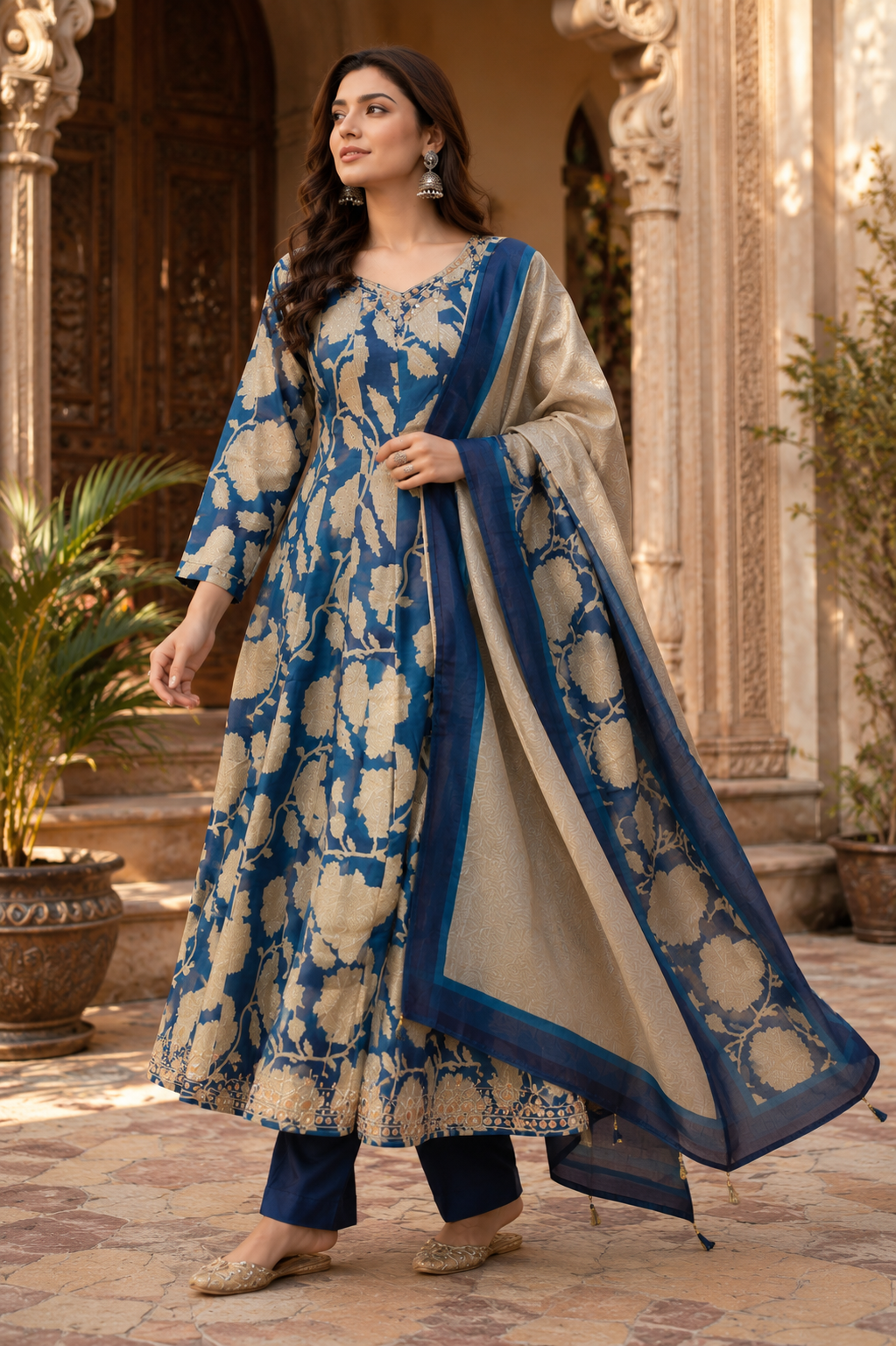Royal Bloom Floral Anarkali