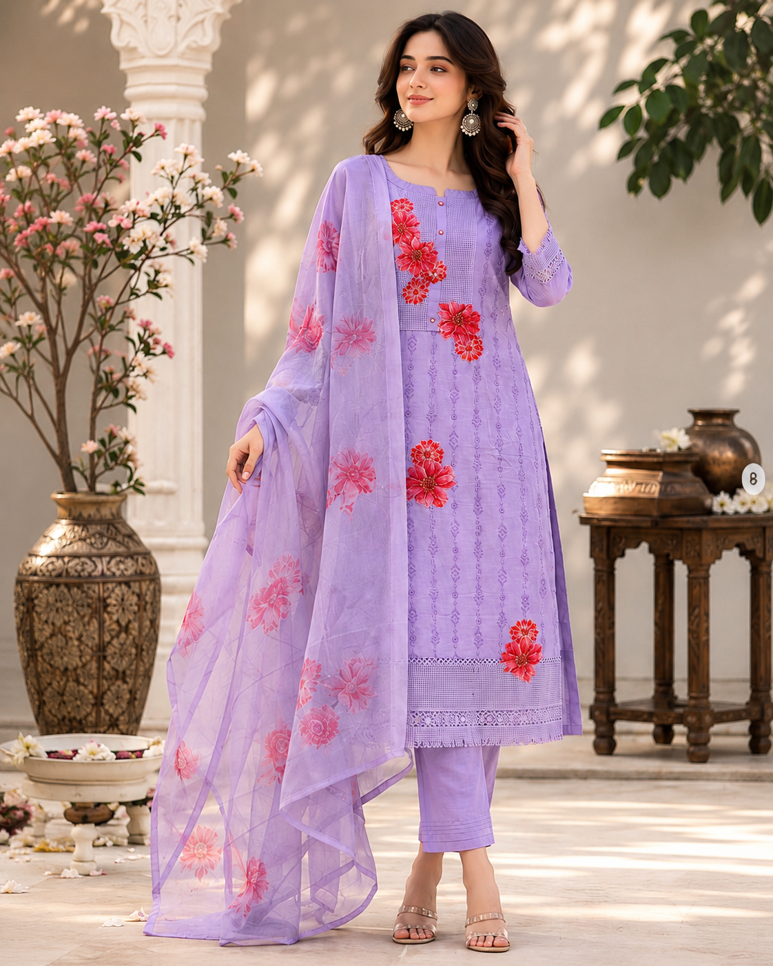 Raniriwaaz Lavender Petal Elegance Kurta Set