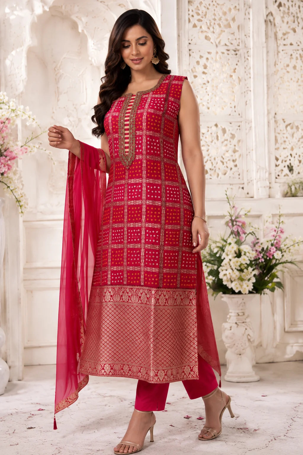 Gulnaar Royale Dola Silk Kurti Set