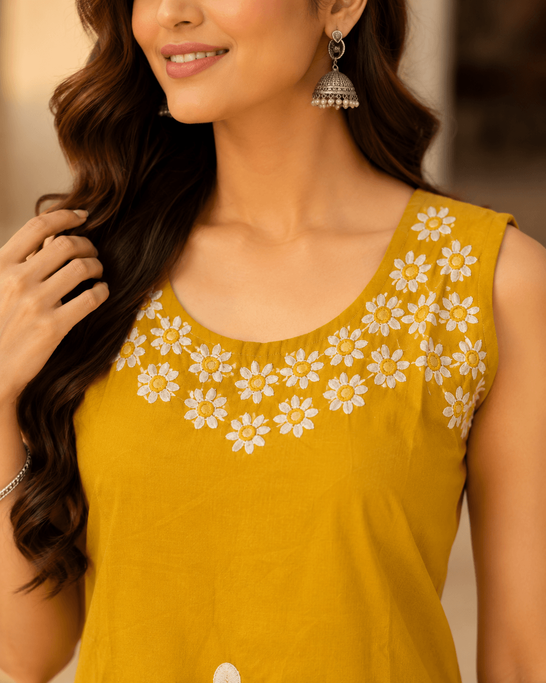 Raniriwaaz Mehandi yellow Bloom Kurta set