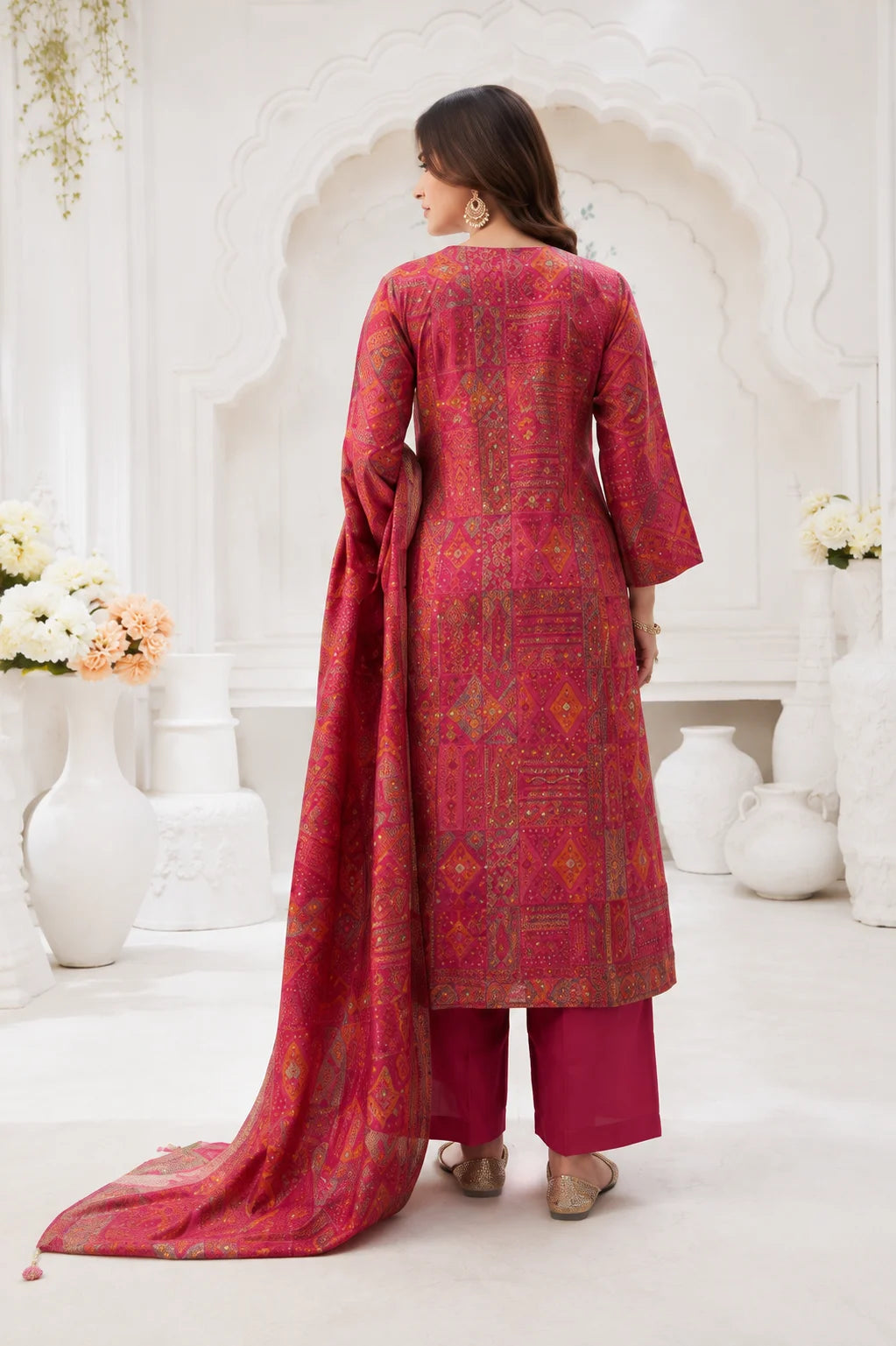 Gulnaar Pure Dola Silk Kurta Set