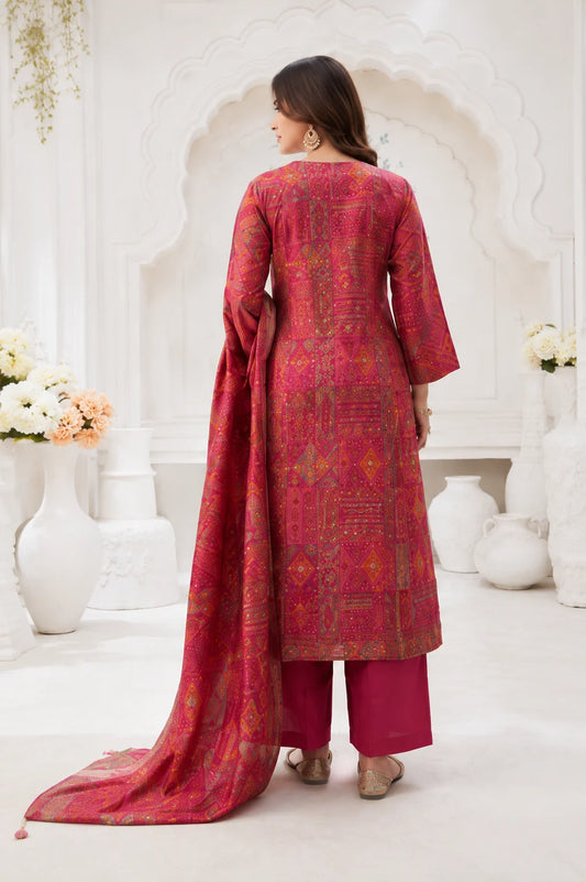 Gulnaar Pure Dola Silk Kurta Set