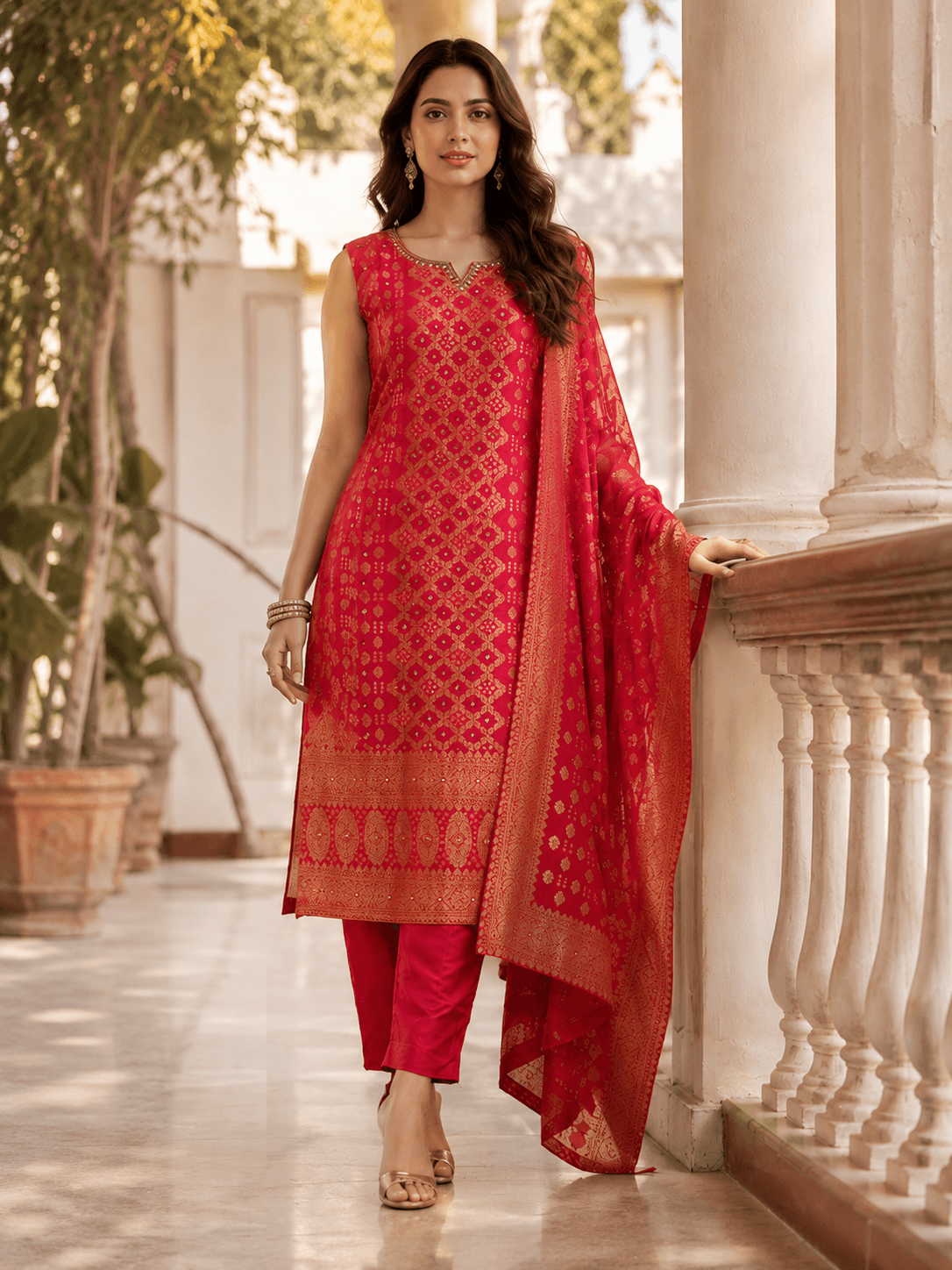 Raniriwaaz Gulnaar Pure Dola Silk Festive Set