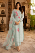 Raniriwaaz Mint Blossom Embroidered Kurta Set