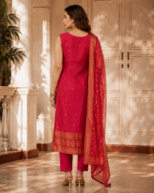Raniriwaaz Gulnaar Pure Dola Silk Festive Set