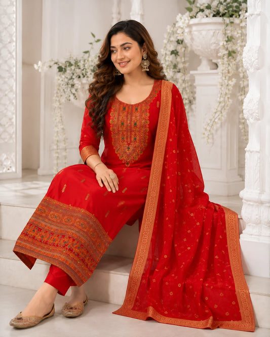 Rajrani Dola Silk Kurta Set