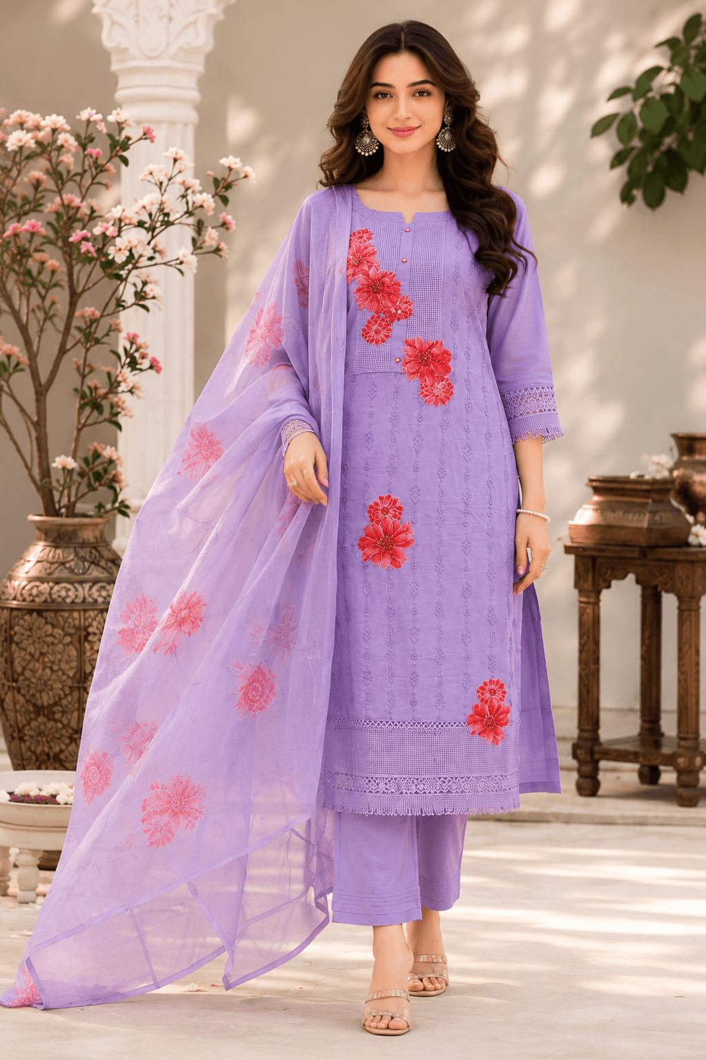 Raniriwaaz Lavender Petal Elegance Kurta Set