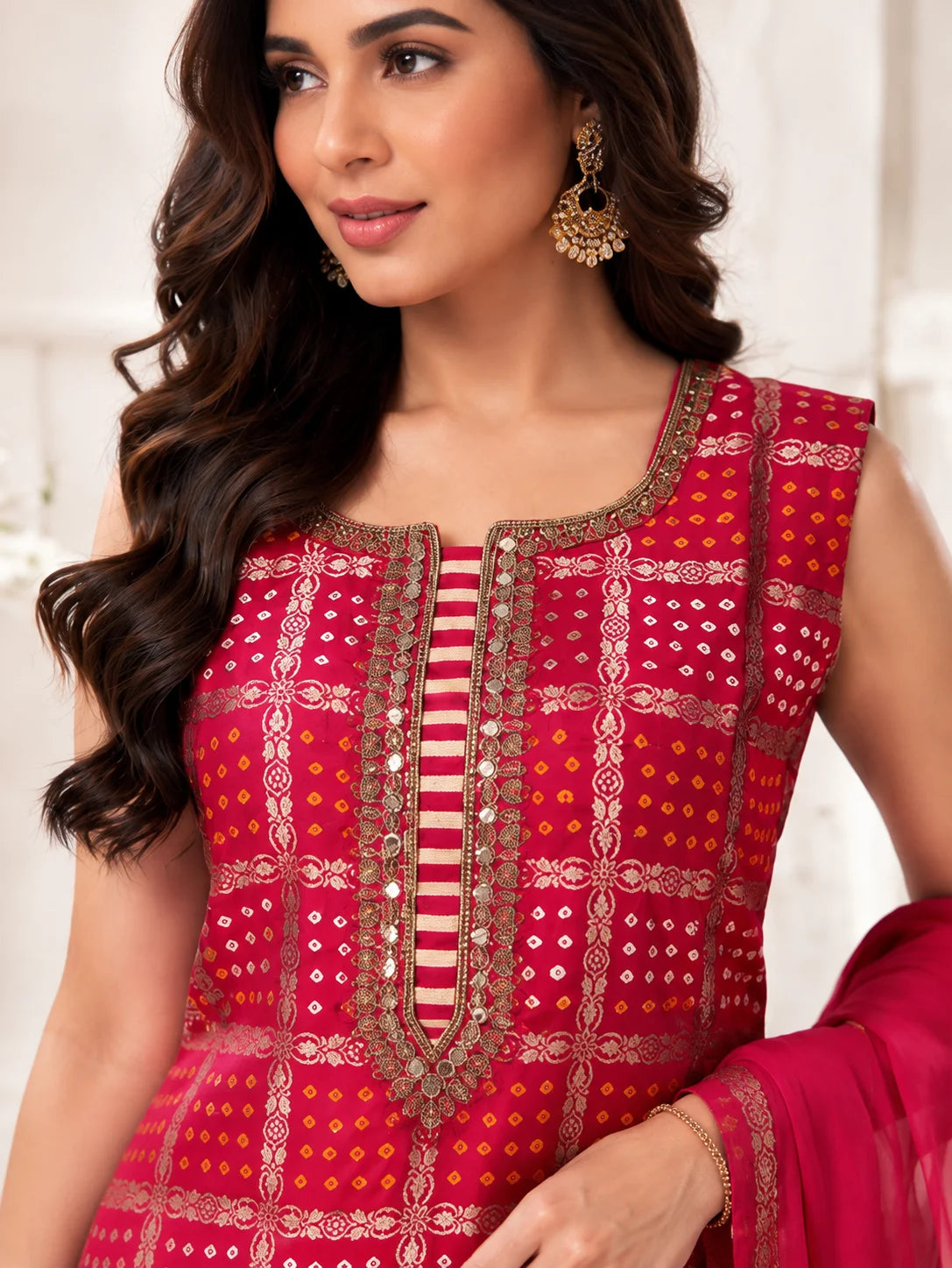 Gulnaar Royale Dola Silk Kurti Set