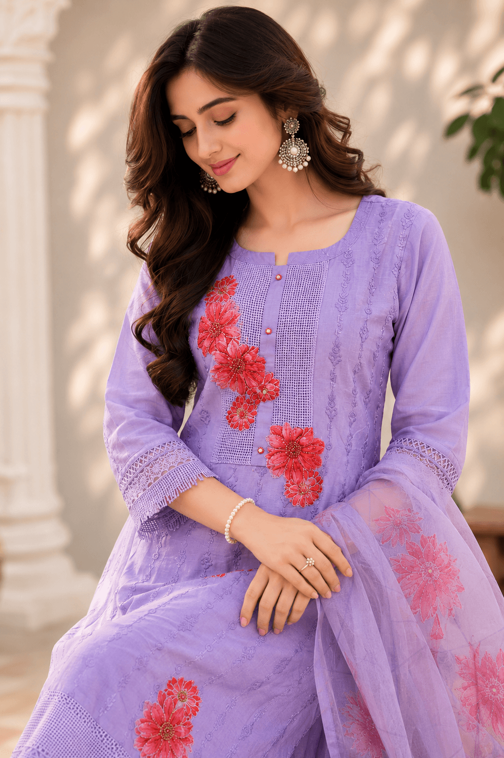 Raniriwaaz Lavender Petal Elegance Kurta Set