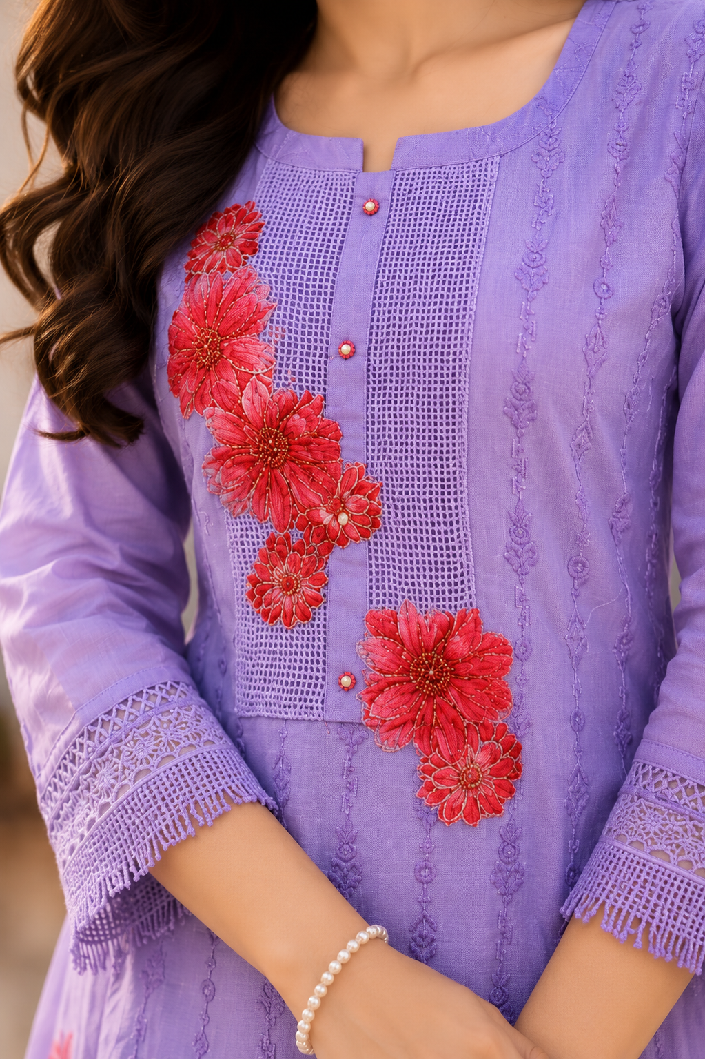 Raniriwaaz Lavender Petal Elegance Kurta Set