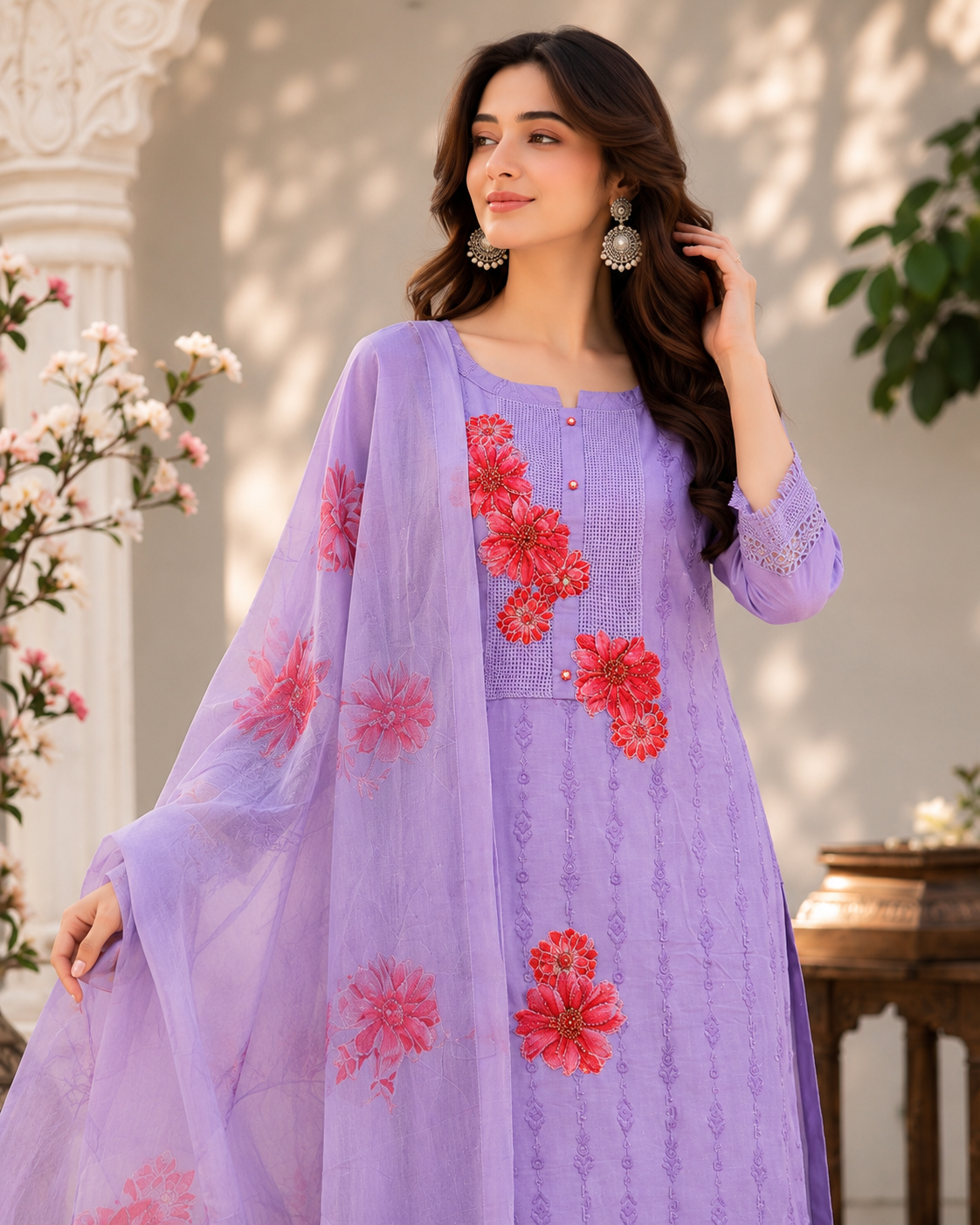 Raniriwaaz Lavender Petal Elegance Kurta Set