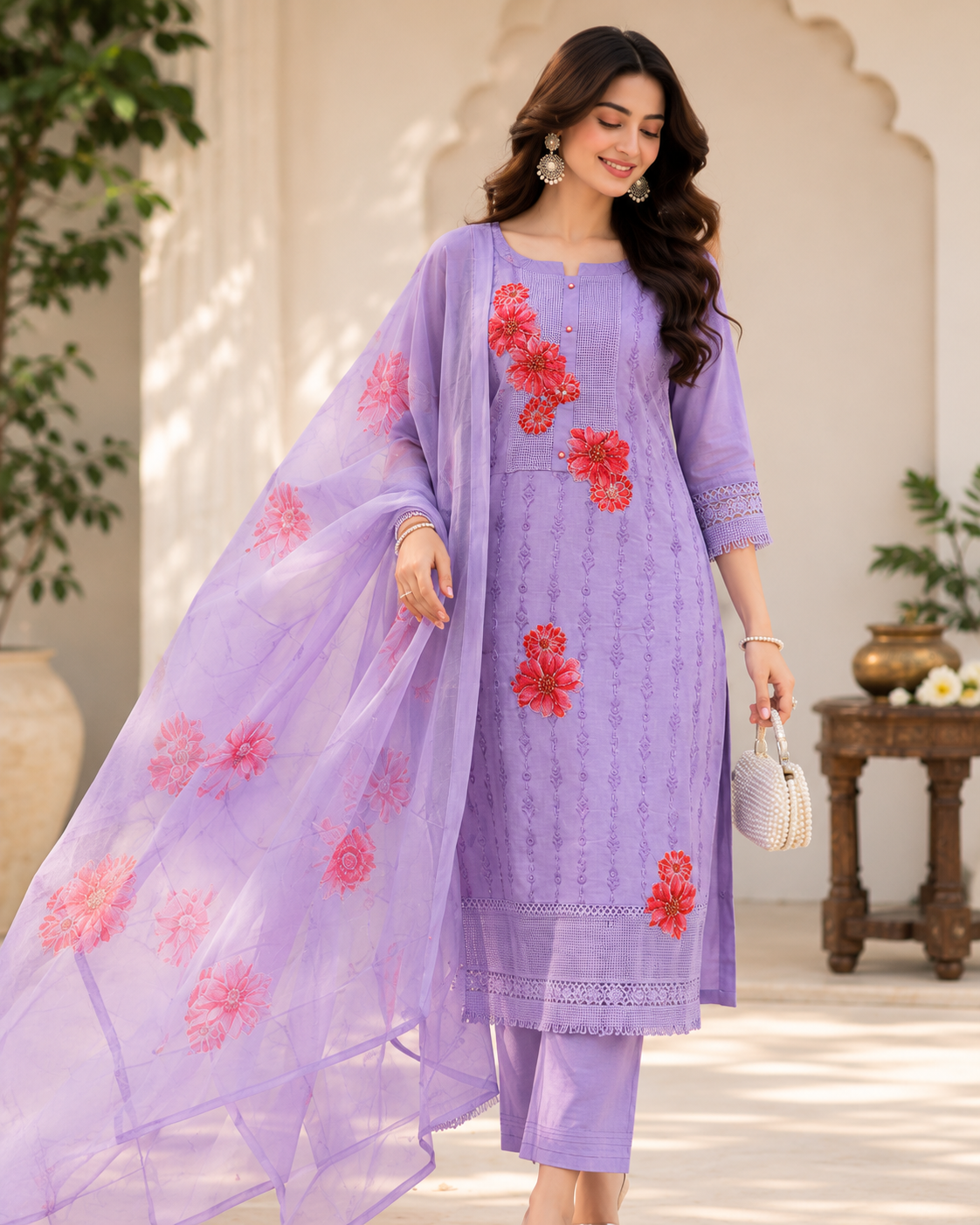 Raniriwaaz Lavender Petal Elegance Kurta Set