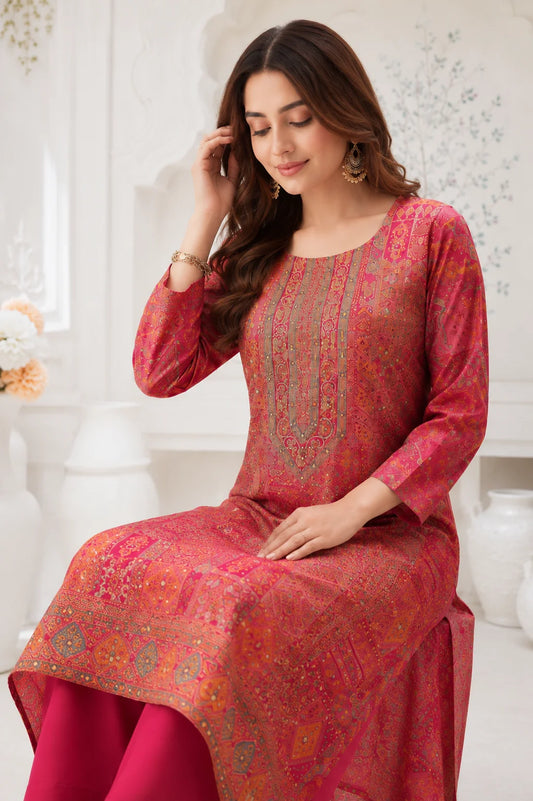 Gulnaar Pure Dola Silk Kurta Set